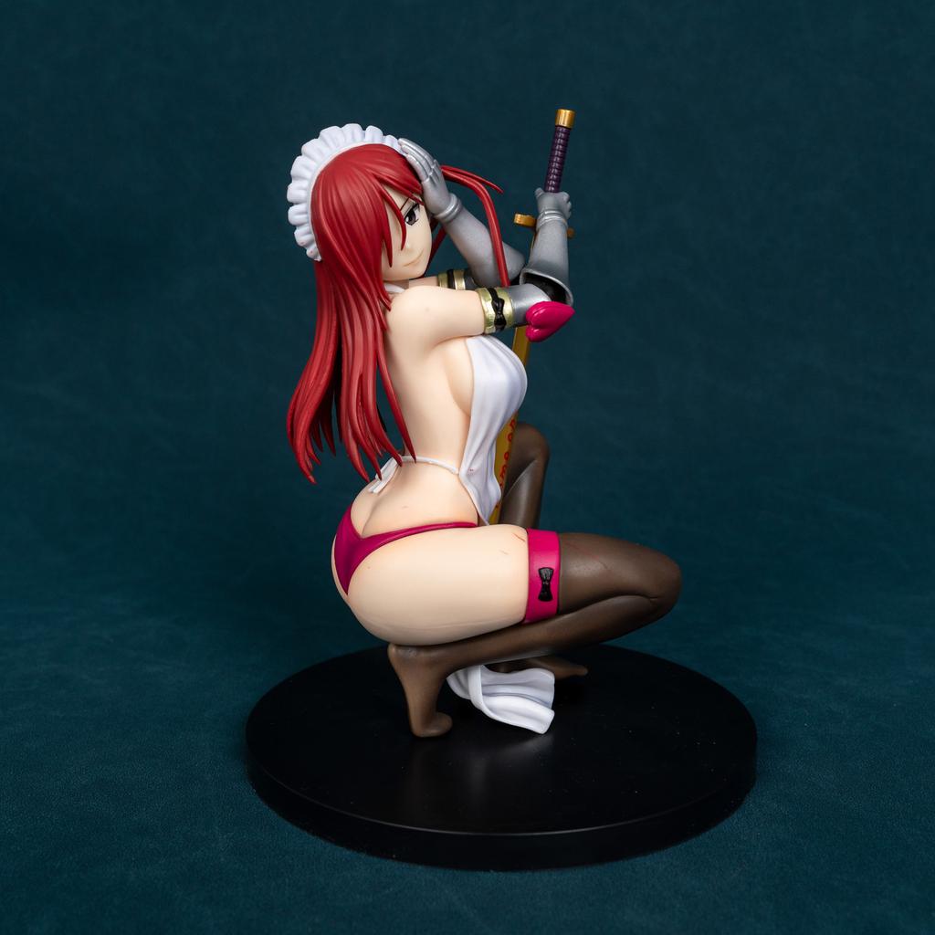 Новейшая фигурка Эрзы Алой из Fairy Tail, версия с кроликом, 18 см, статуэтка из ПВХ, игровая, экшен, аниме-модель, коллекционные куклы для взрослых, игрушки, подарки
