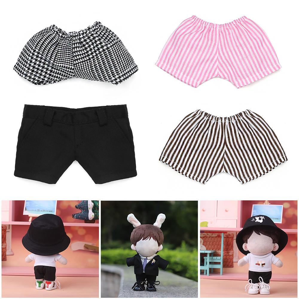 Цветные Шорты Переодевание Игра Кукольная Одежда Деним Джинсы 20СМ Кукольные Брюки Полоска Клетка