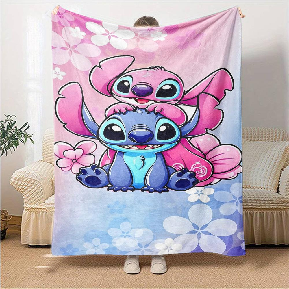 1 шт. Стич Милое одеяло Легкий фланелевый плед для дивана кровати Путешествия Кемпинг Гостиная Офис Диван Кресло