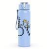 1PC Vintage Book Wildflower LOVE 750ml Color Plastic Sports Water Bottle Leakproof Flip Straw Lid Suitable for Sports Office Home Use
