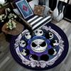 1pc Jack Skellington Pattern Round Area Rug , Bedroom Living Room Floor Mat , Playroom Bedroom Living Room Indoor Decor Rug , Aesthetic Room