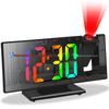 Умный проекционный будильник с цветным дисплеем, функцией отсрочки будильника, ночником и бесшумной работой