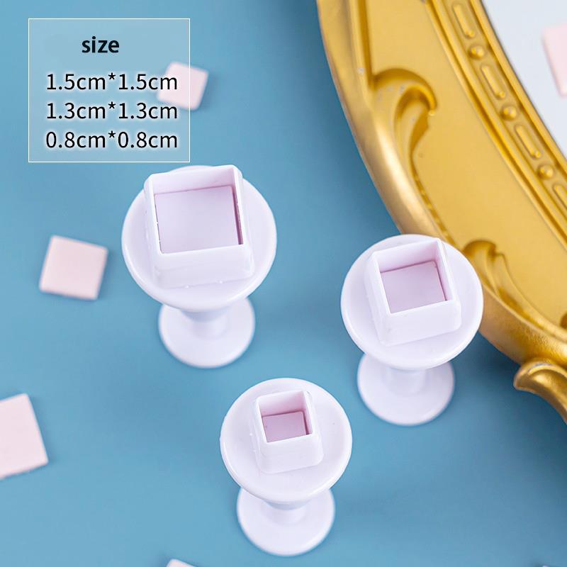 3/4Pcs Ceramic Cutting Mold Clay Polymer Pottery Sculpture Cutter Heart Star Shaped DIY Geometric Snow Figure Modeling Tool