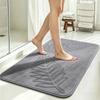 Polyester Bathroom Mat With Non Slip Backing And Water Absorption For Bedroom And Living Area