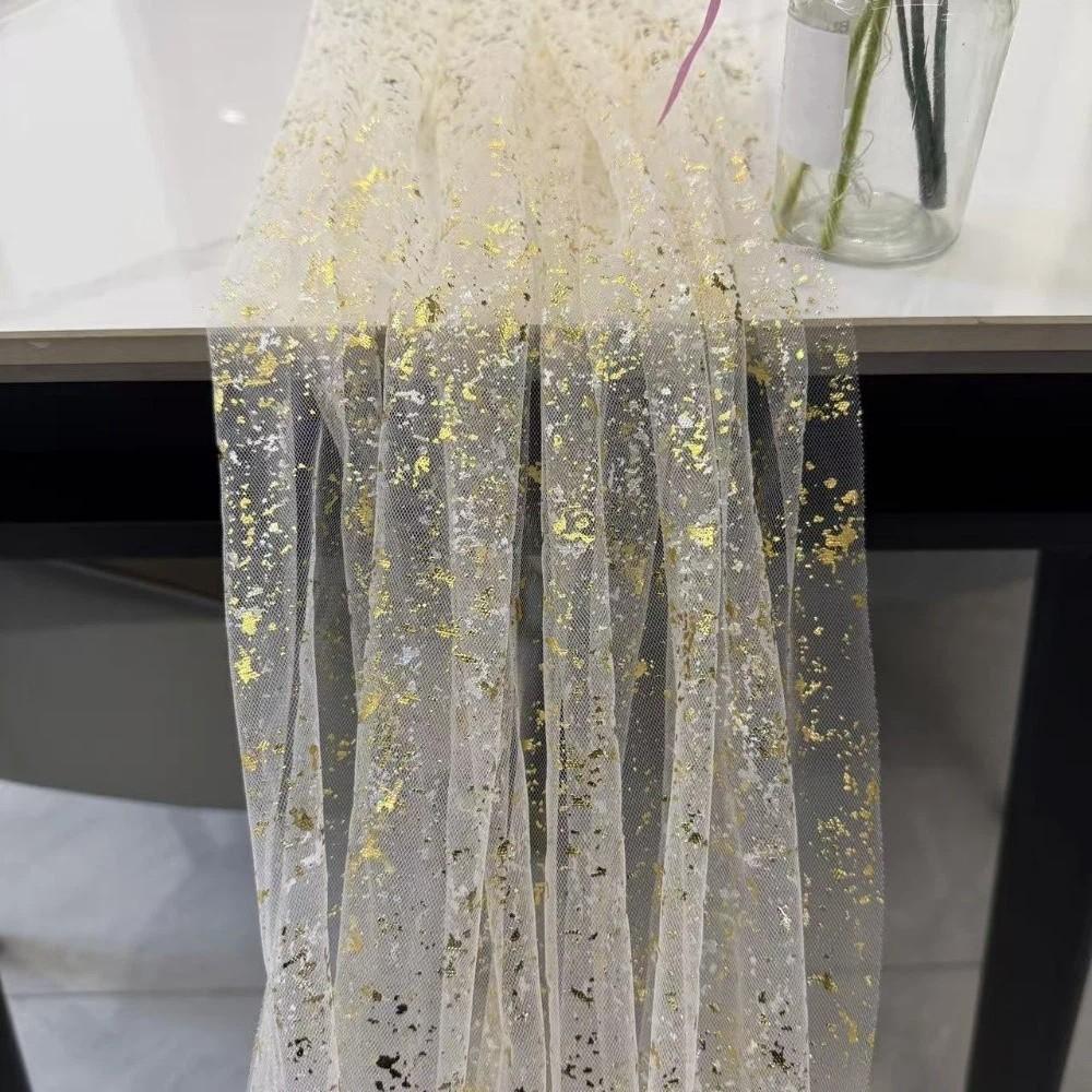 European Style Mesh Birthday Table Runner Elegant Sequin Table Decoration Christmas Celebration