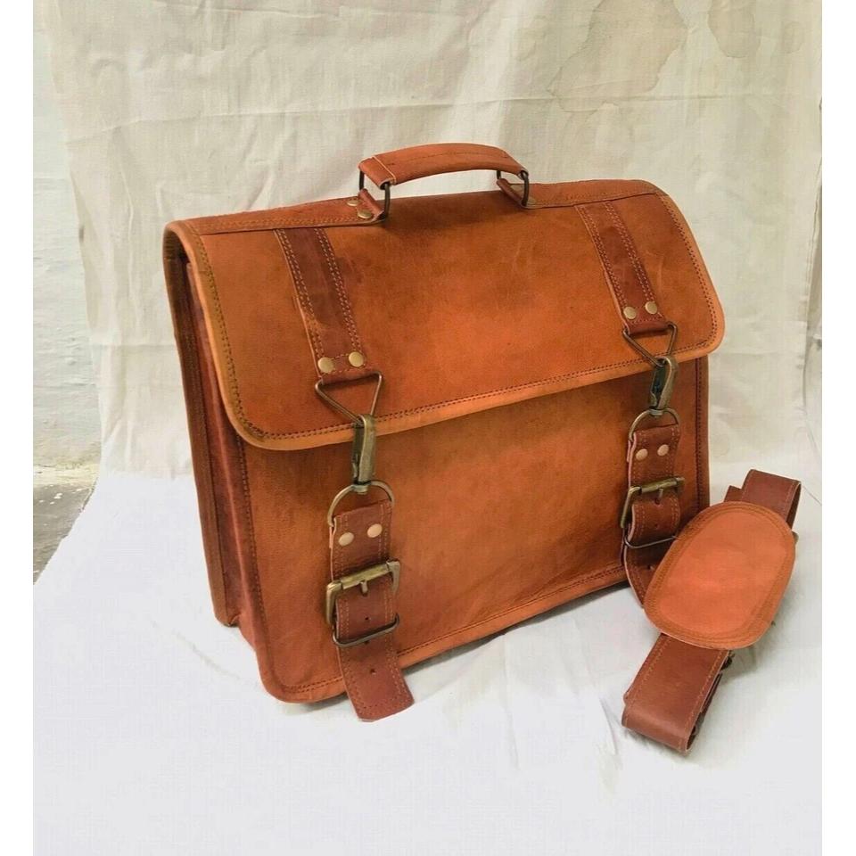 Men's Vintage Satchel Handmade New Leather Bag Laptop Messenger Shoulder