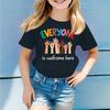Children's Round Neck Casual Printed Short-sleeved T-shirt Top