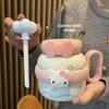 Sanrio Cat Plastic Cup With Straw Sealed Leakproof For Gifts And Outdoor Use