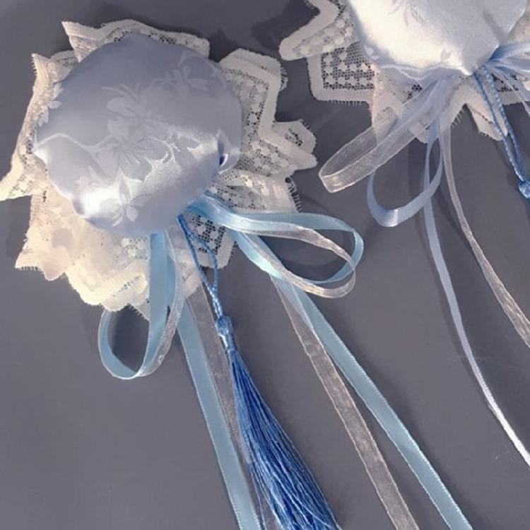 2pcs Hair Clip for Girls Harajuku Gothic Bun&Bowknot Teens Cosplay Hair Clip