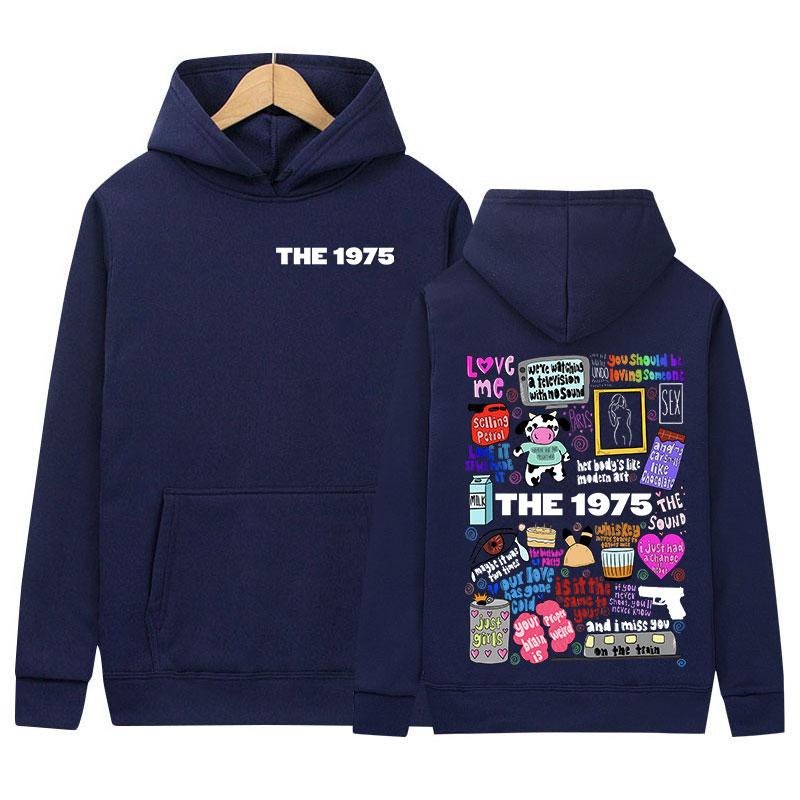 Британская группа The 1975 Худи с принтом текста Мужская Женская Хип-хоп Мода Пуловер Толстовка Повседневная Высокое Качество Большие Худи