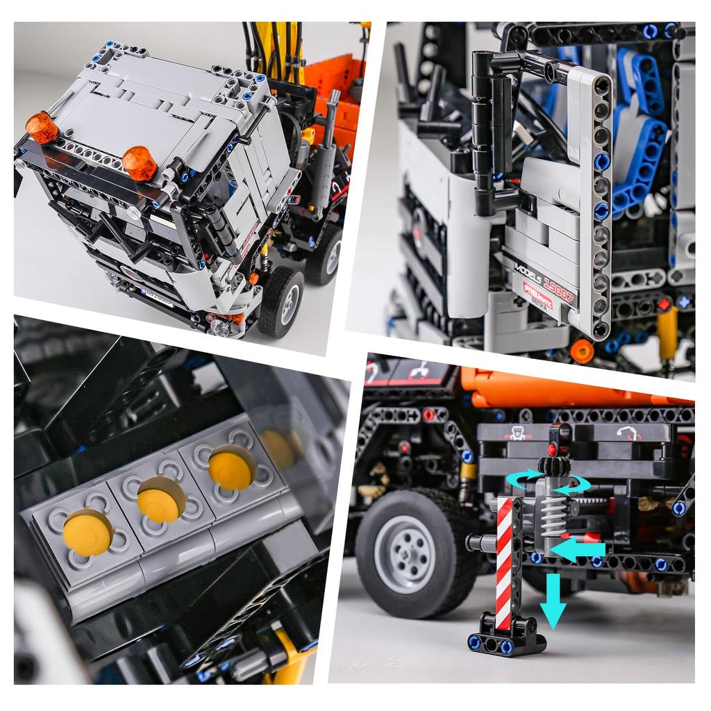 Mold King 19007 технология аэродинамическая модель грузовика комплект строительных блоков, 2970 больших аэродинамических крановых строительных блоков, строительная машина с 3