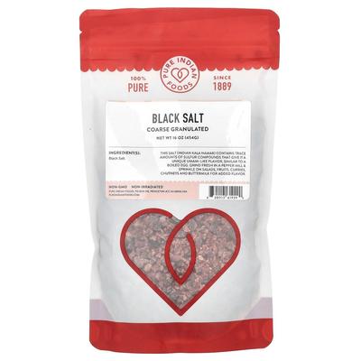 Pure Indian Foods Крупная черная соль 454 г (16oz)