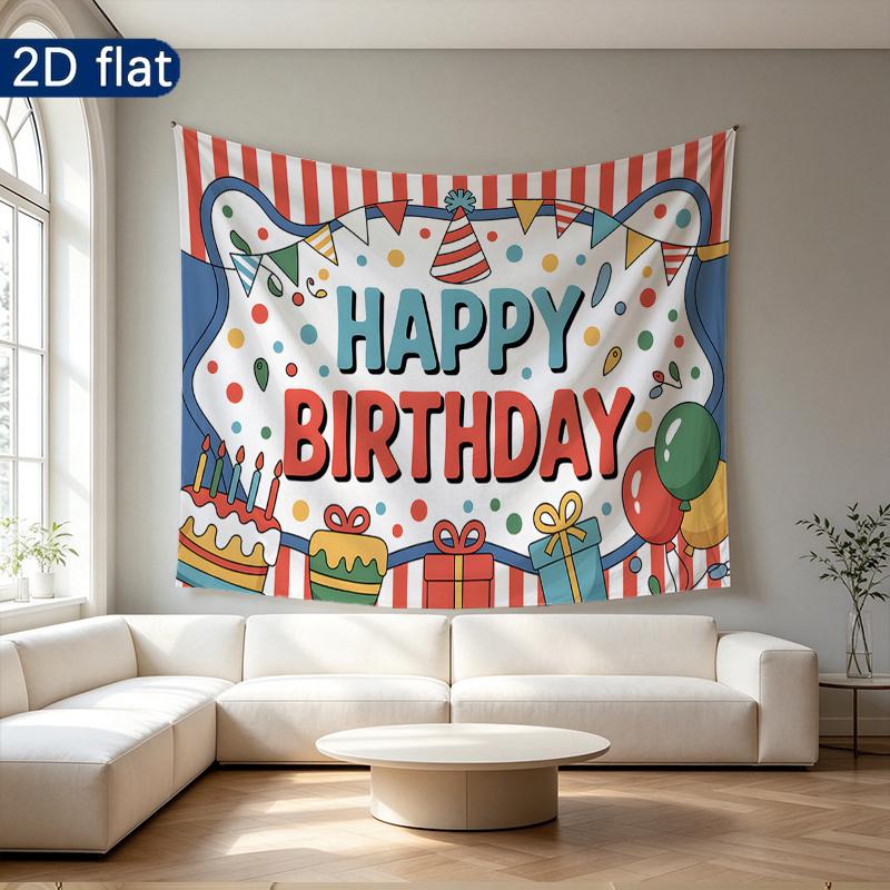 Colorful Balloon Birthday Banner 1pc - Photo Booth Props