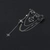 Retro Brooches Decoration Chest Chain Key Shape Brooch Tassel Pendant Brooch Dark Style Coat Accessories