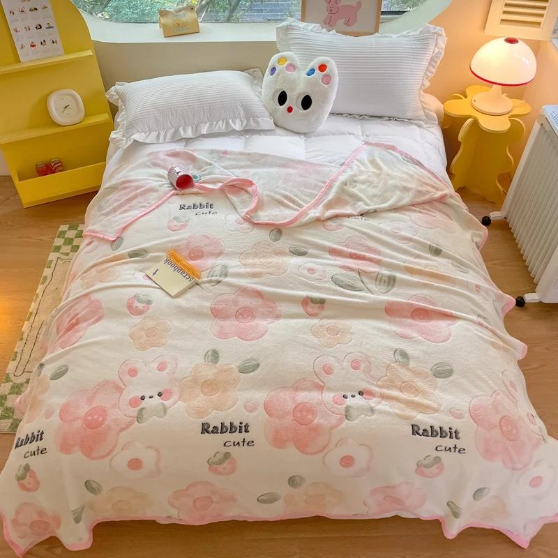 Одеяло с рисунком милого медведя из мультфильма, супер мягкое, уютное, легкое, теплое, флисовое одеяло для путешествий, домашнего дивана, кровати