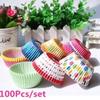 100pcs/set Colorful Muffin Cake Cupcake Baking Cups Case Tool (100pcs Is All the Same Color)