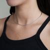 Simple Collarbone Necklace For Women Man Stainless Steel Gold Color Snake Chain High Quality Jewelry Wedding Party Gift