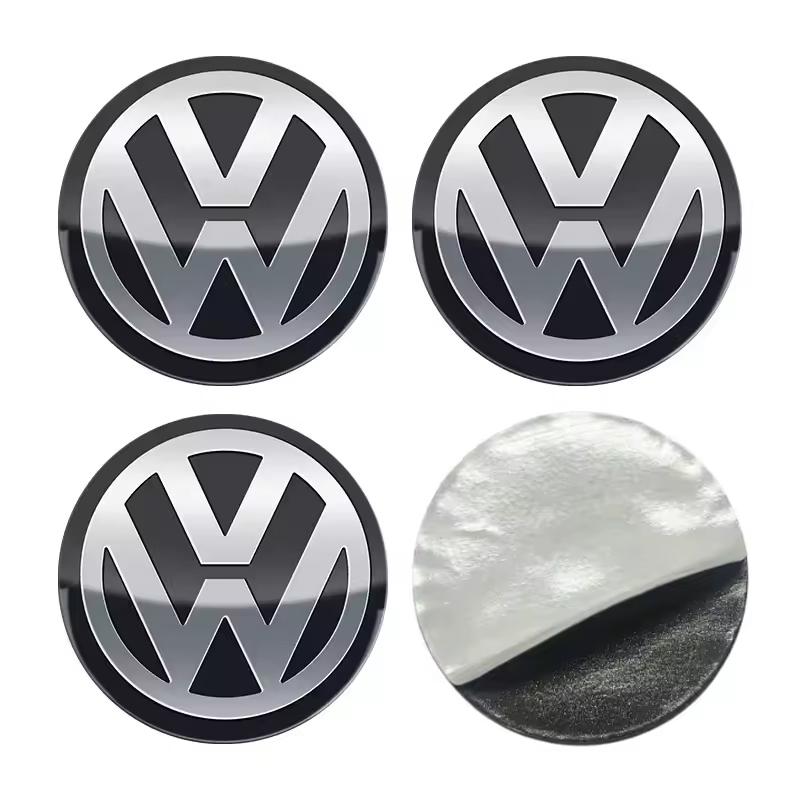 T23-4Pcs 56mm Car Wheel Center Cover Stickers Hub Cap Accessories For Volkswagen GTI Polo Passat B6 B7 B8 Golf MK7 MK8 Tiguan Jetta