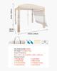 VEVOR Beach Cabana, 2.4 x 2.4 m Beach Canopy with Side Wall, UPF 50+ Protection Easy Setup Cabana Tent with Sand Pockets