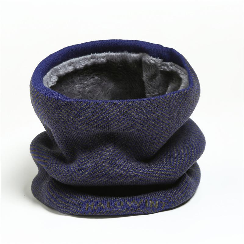 New Knitted Winter Warm Ring Neck Scarf Fashion Solid Men Women Outdoor Warm Full Face Mask with Plush Soft Muffler Bufanda