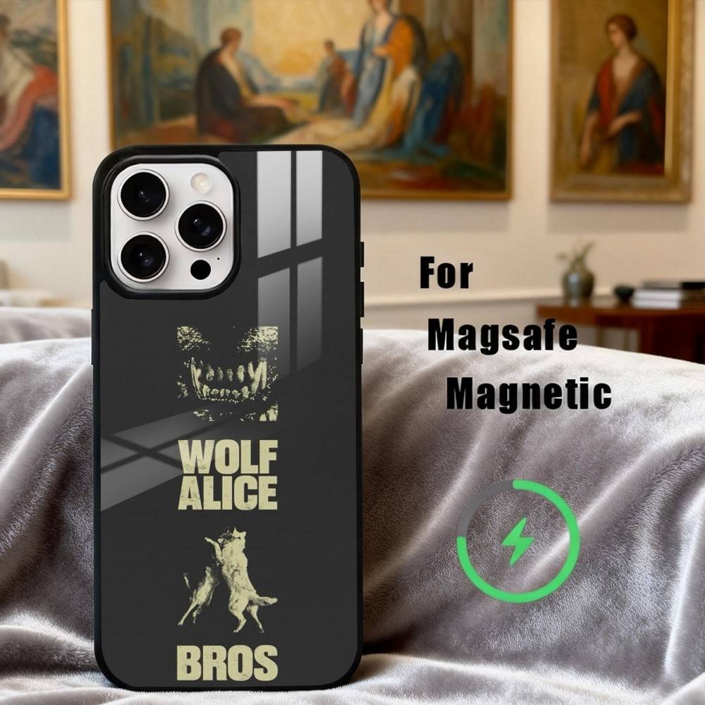 Alternative W-Wolf Alice Band Phone Case For iPhone17,16,15,14,13,12,11 Plus,Pro Max Magnetic For Magsafe Wireless Charging