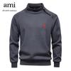 2025 Autumn/Winter Embroidery External Slant Zipper and Velvet Thick Hoodie Stand Up Collar Trendy Men's Top Coat