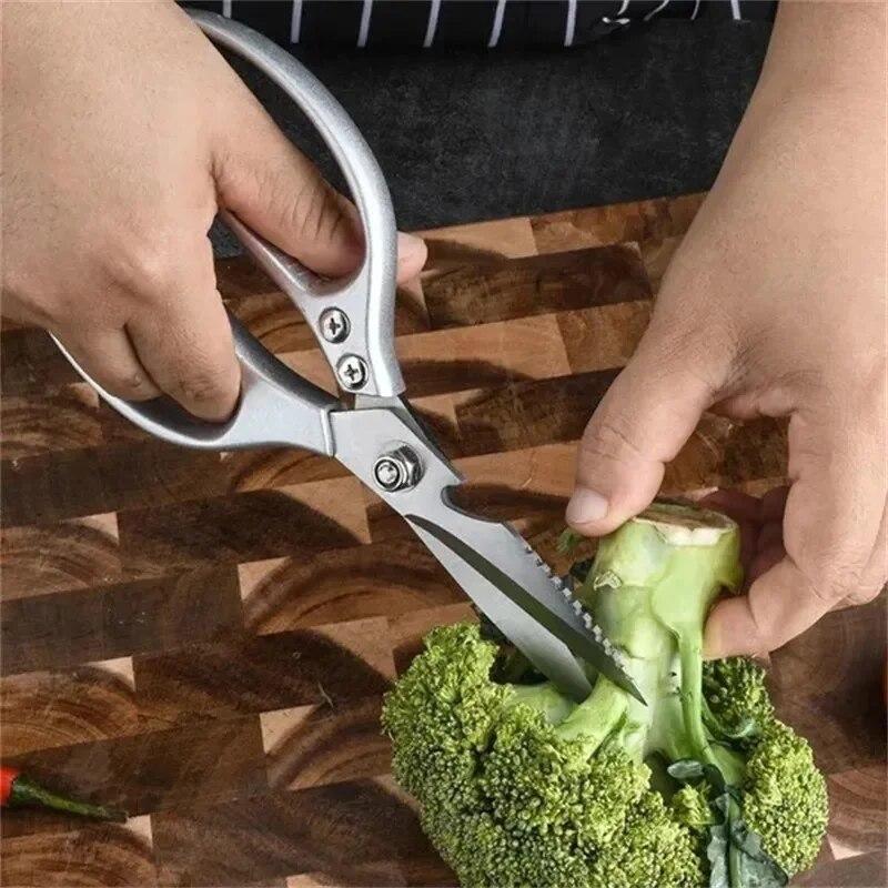 Модернизированные многофункциональные кухонные ножницы, мощные ножницы для куриных костей, большие бытовые ножницы для еды, кухонный нож из нержавеющей стали