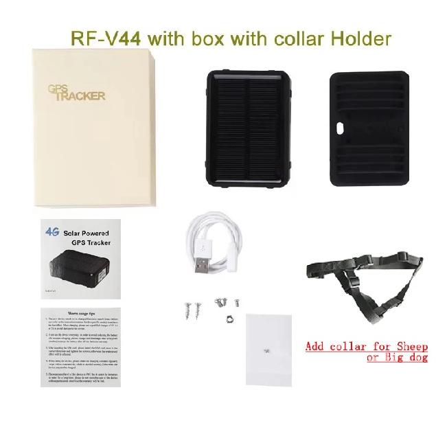 RF-V44 Солнечный GPS-трекер для фермы 4G LTE Real-time GPRS Локатор IP67 Водонепроницаемый Аккумулятор 9000 мАч для Крупных Животных Лошади Коровы Овцы