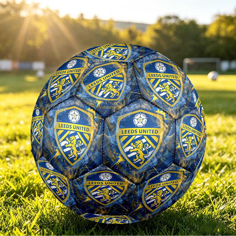 Футбольный мяч Leeds United, размер 5, с принтом, противоскользящий, для взрослых, футбольный сувенир для фанатов футбола
