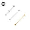 G23 Titanium Zircon Stud Barbell with Inlaid Zircon for Ear Cartilage Piercing Jewelry