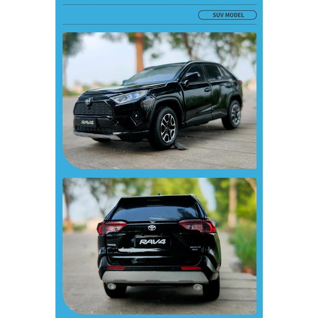 1/32 Toyota RAV4 2020 Внедорожник Литые и Игрушечные Машинки Металлическая Модель Автомобиля Амортизатор Звук Свет Коллекция Игрушки для Машин Подарок