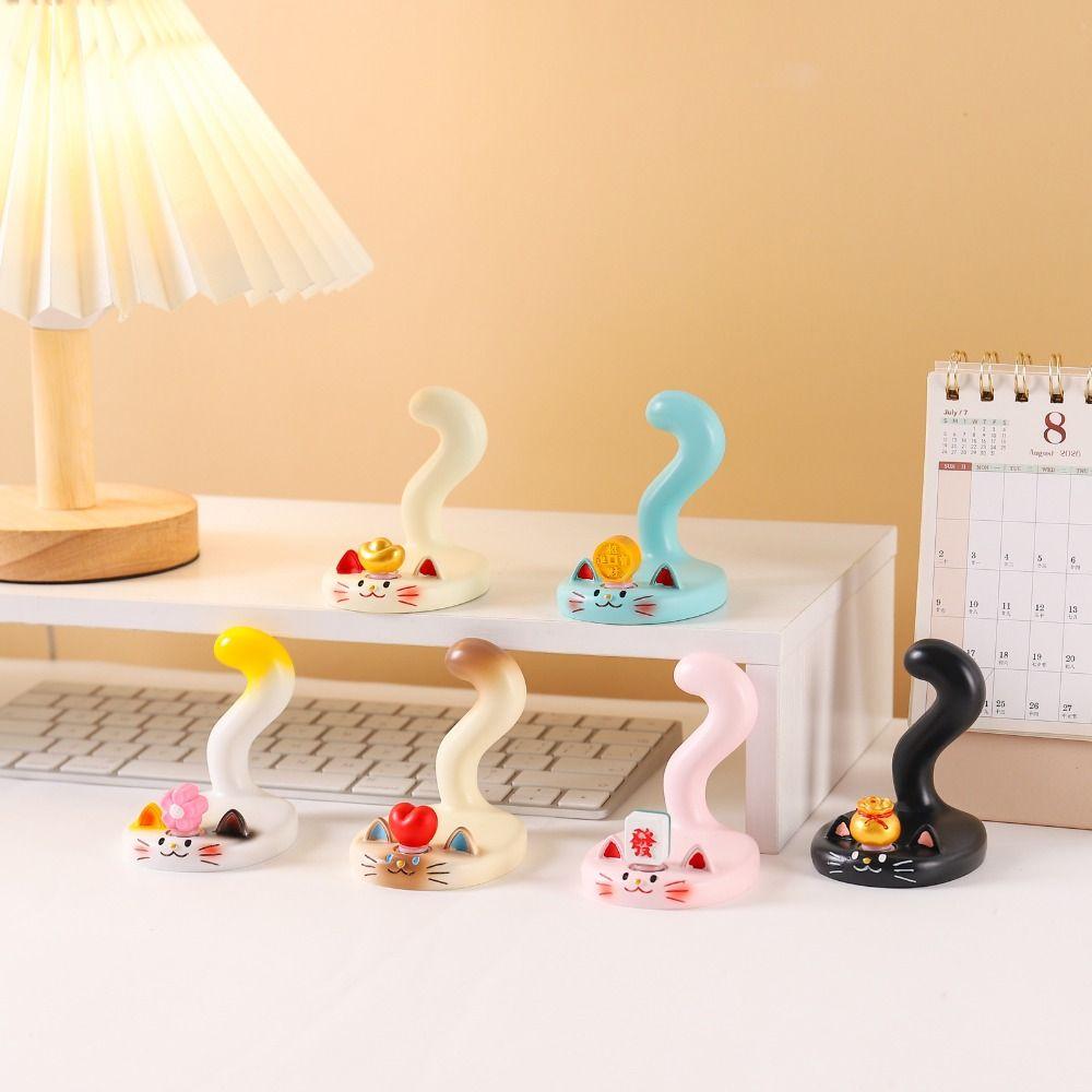Cartoon Rotatable Car Ornament Resin Cute Cat Statue Desk Display Decor