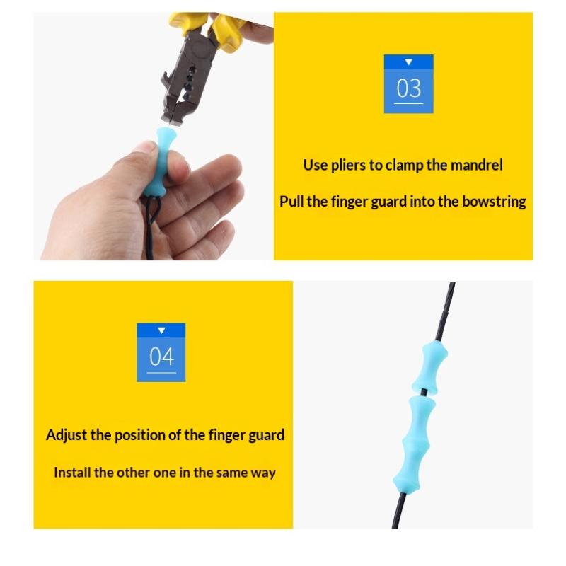 3Pcs/Set S/L Archery Finger Guard Bowstring Finger Saver Tab For Recurve Bow Silicone Finger Release Finger Protector Gear