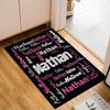 Custom Name Your Name Art Design Rug for Living Room, Game Rooms, Office, Bedroom, Floor Mat Playful Design, fan gifts Christmas decor