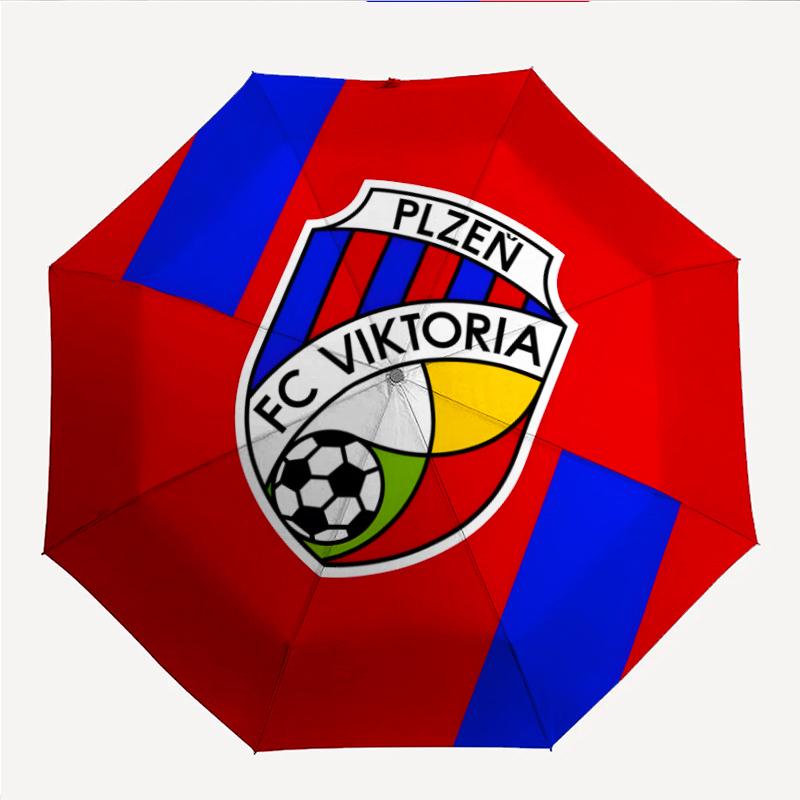 FC Viktoria Fashionable Automatic Opening/Closing Folding Umbrella. Portable and Foldable, Ideal for Gift, Travel, and Daily Use.