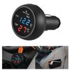 3 In 1 12V/24V Digital LED Car Cigarette Lighter Voltmeter Thermometer Car Truck USB Charger Voltage Current Temperature Meter