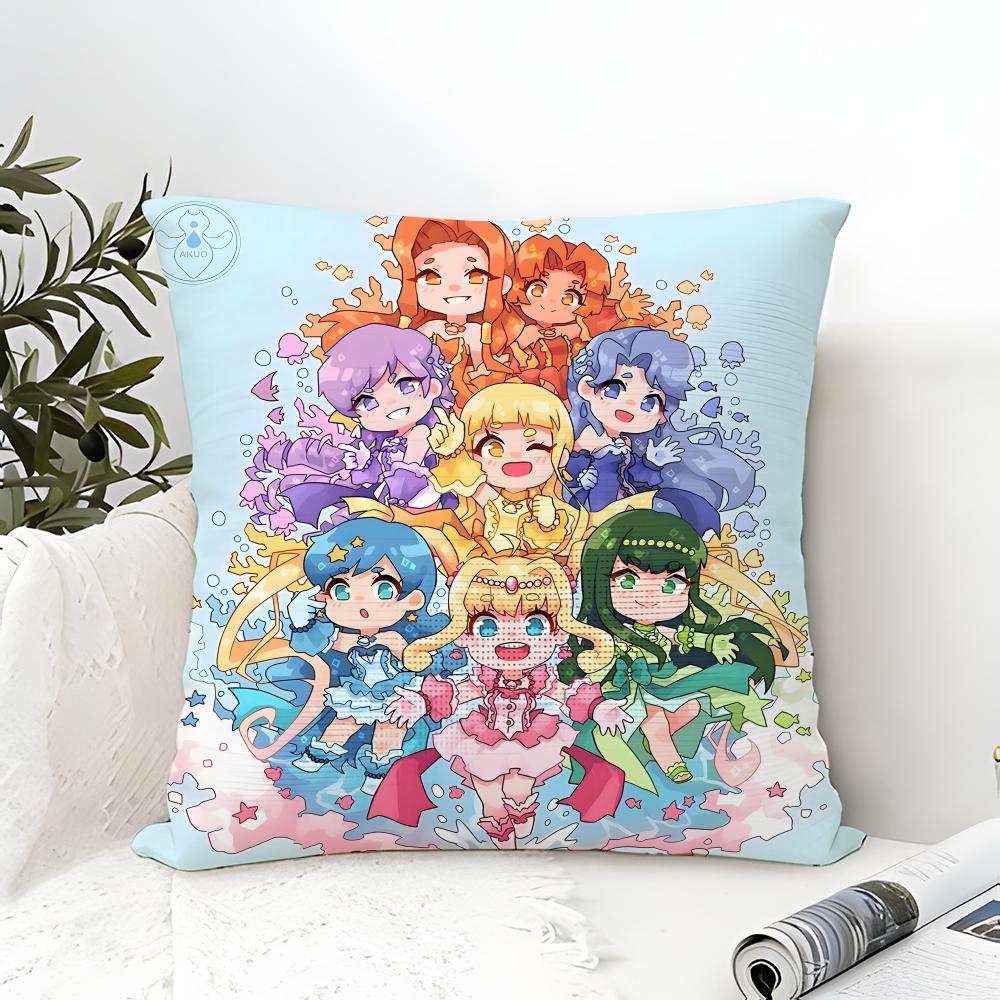 Комикс Аниме М-Мелодия Радуги Пичи Пичи 2 Наволочка Хлопчатобумажная Льняная Ткань Квадратная Молния Наволочка Домашний Декор Гостиная