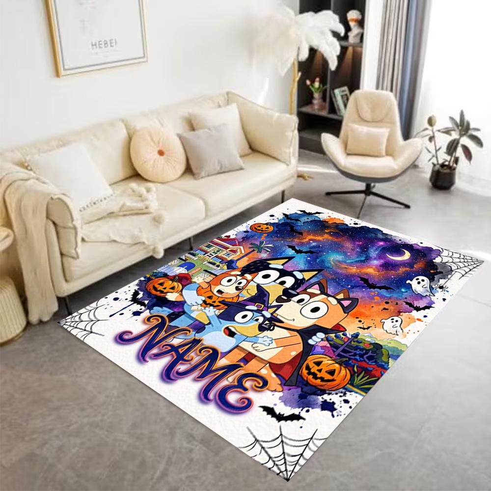 Halloween Friends Trick-or-treat Personalized Text Carpet Design for Entryway Bedrooms Game Room Study room Anti-slip Rug Decorate Offices