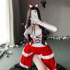 Забавный костюм кролика для рождественской мечты, сексуальный косплей, фотография, ведущий прямой трансляции, новый костюм, красные подтяжки