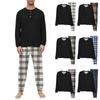 Мужской пижамный комплект, с длинным рукавом и длинными брюками, двухпредметный комплект
