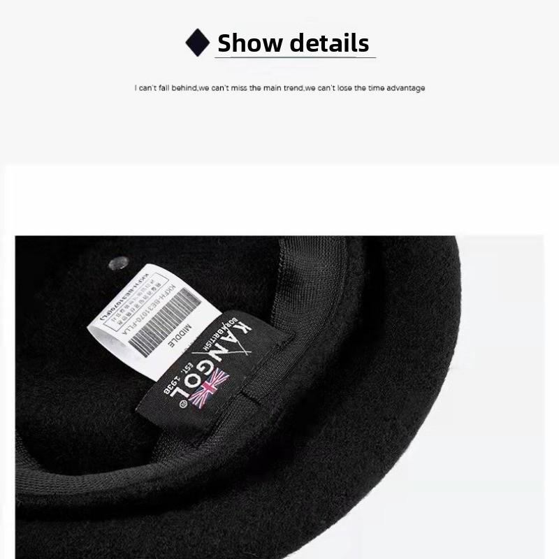 Hat, Kangaroo Pumpkin Hat, Wool Newsboy British Men and Women Casual Brimless Landlord Yuppie Painter Hat Tide