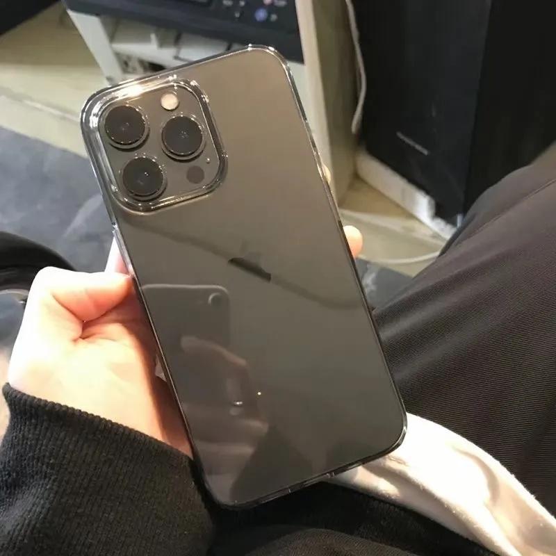 Роскошный прозрачный жесткий пластиковый чехол для телефона для iPhone 13 12 11 Pro Max X XR XS Max Mini Shockpoof, прозрачная черная задняя крышка