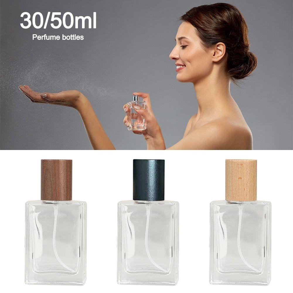 Glass Cosmetic Container 30/50ml Perfume Atomizer Bottle Portable Travel Sub-bottle Woman