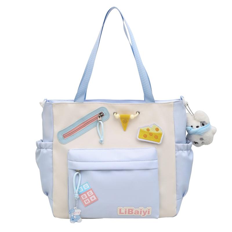 Women Messenger Bag College Style Large Capacity Tote Bag Student Class Commuter Bag