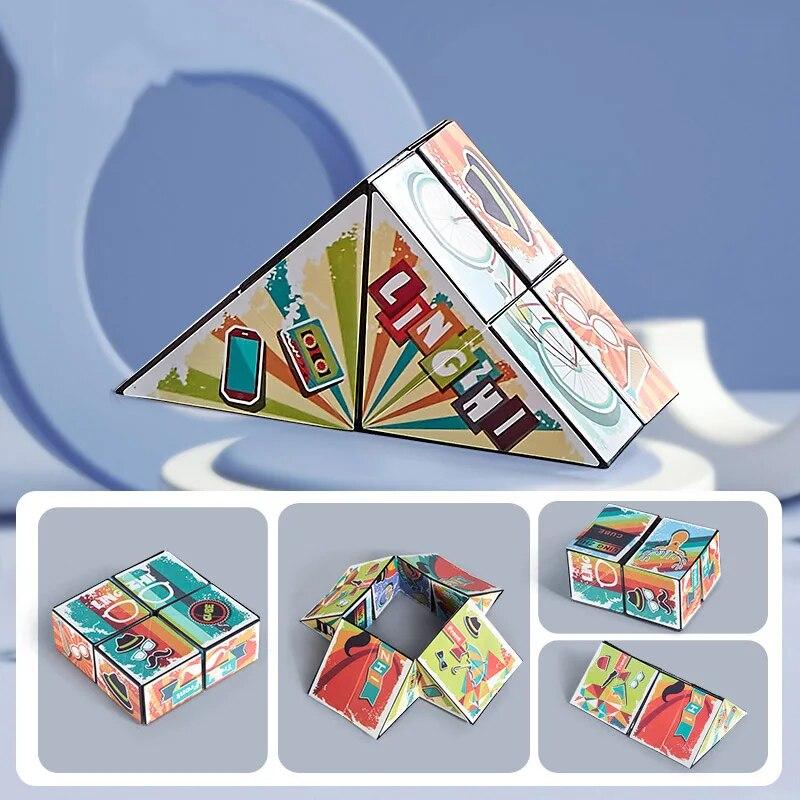 3D геометрическая кубическая игрушка, двусторонняя магнитная магия, антистресс, ручная игра-головоломка, детские игрушки-непоседы