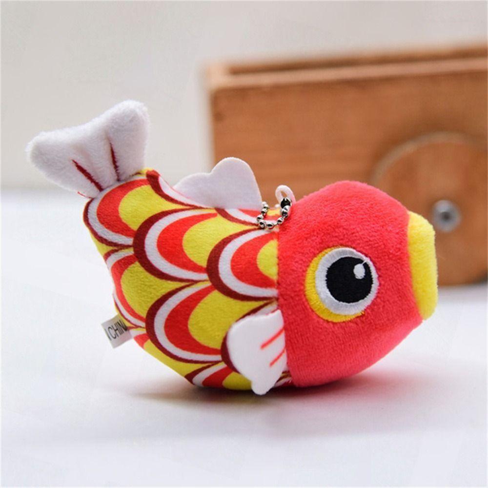 Small Jewelry Animal Doll Red Carp Plush Pendant Fish Keychain Fish Doll Plush Toy Fish Key Ring