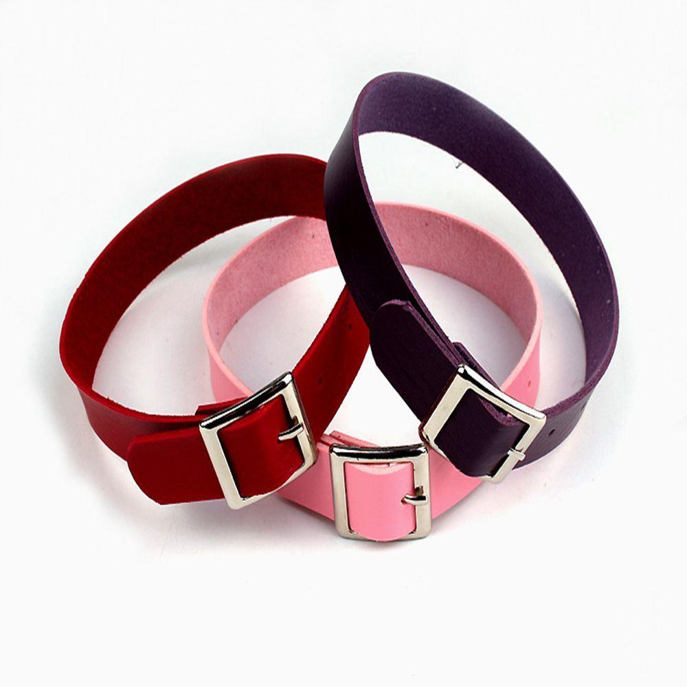 High Quality Punk Harajuku PU Leather Collar Necklace Buckle Collar Choker Necklace