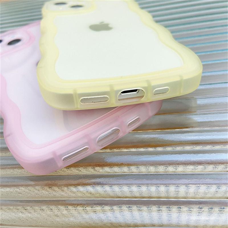 Ottwn модный милый противоударный чехол с волнистой рамкой для iPhone 11 12 13 Pro Max X XR XS Max 7 8 Plus SE 2020, мягкая задняя крышка из ТПУ
