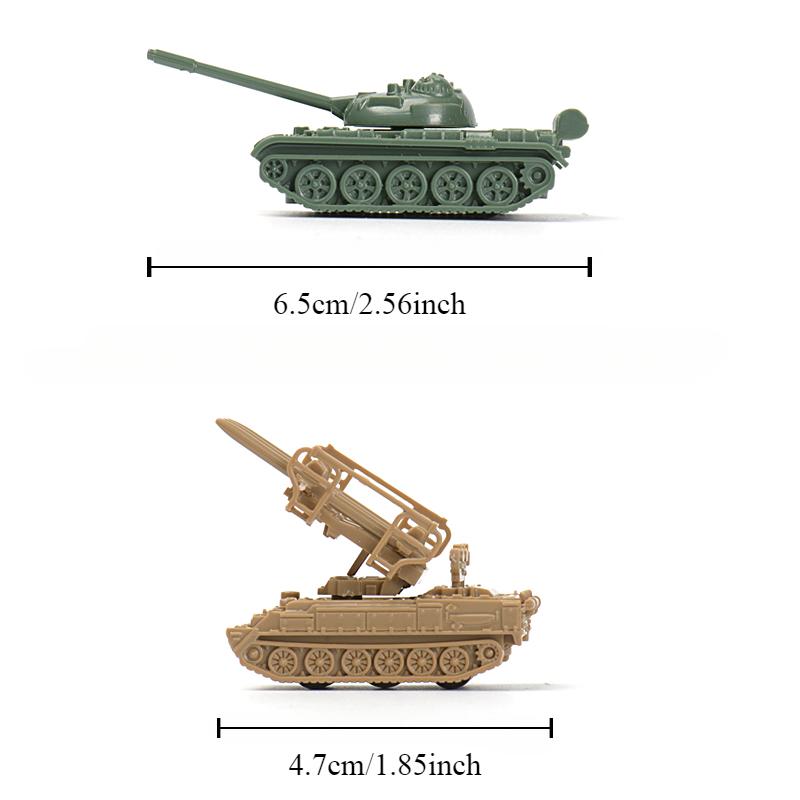 1/144 1/144 Китайский танк Тип 59 Зенитная ракета С-75 4D Сборная модель Модель для песочницы 4 шт./набор