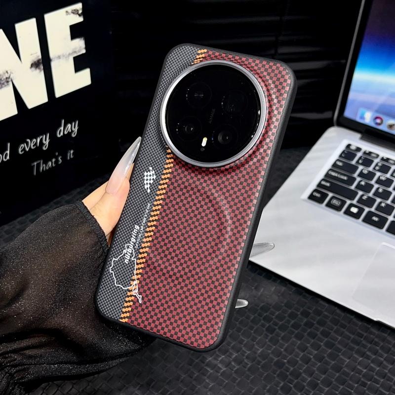 Для Honor Magic8 и Magic 8 Pro Кожаный чехол «Гоночная трасса» MagSafe Присоска Контрастные Цвета Клавиш Рамка для Камеры Покрытие Защищающее от Отпечатков Пальцев